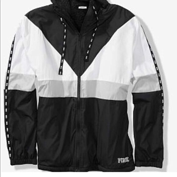 Victoria Secret Pink Color Block Anorak Sharpa Lined Jacket! - Picture 7 of 8